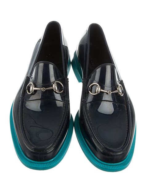 gucci rubber loafers